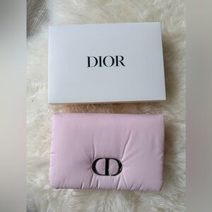 Dior Pink Puffy Folded Design Pouch Silver Hardware
Front Plate SEALED NEW/Box